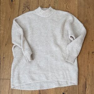 Selected Femme Lulu Enica Birch Melange Jumper Mockneck Sweater